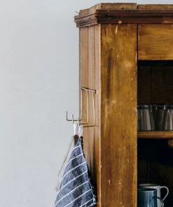 Fog Linen Work Accessories Brass Triple Hook