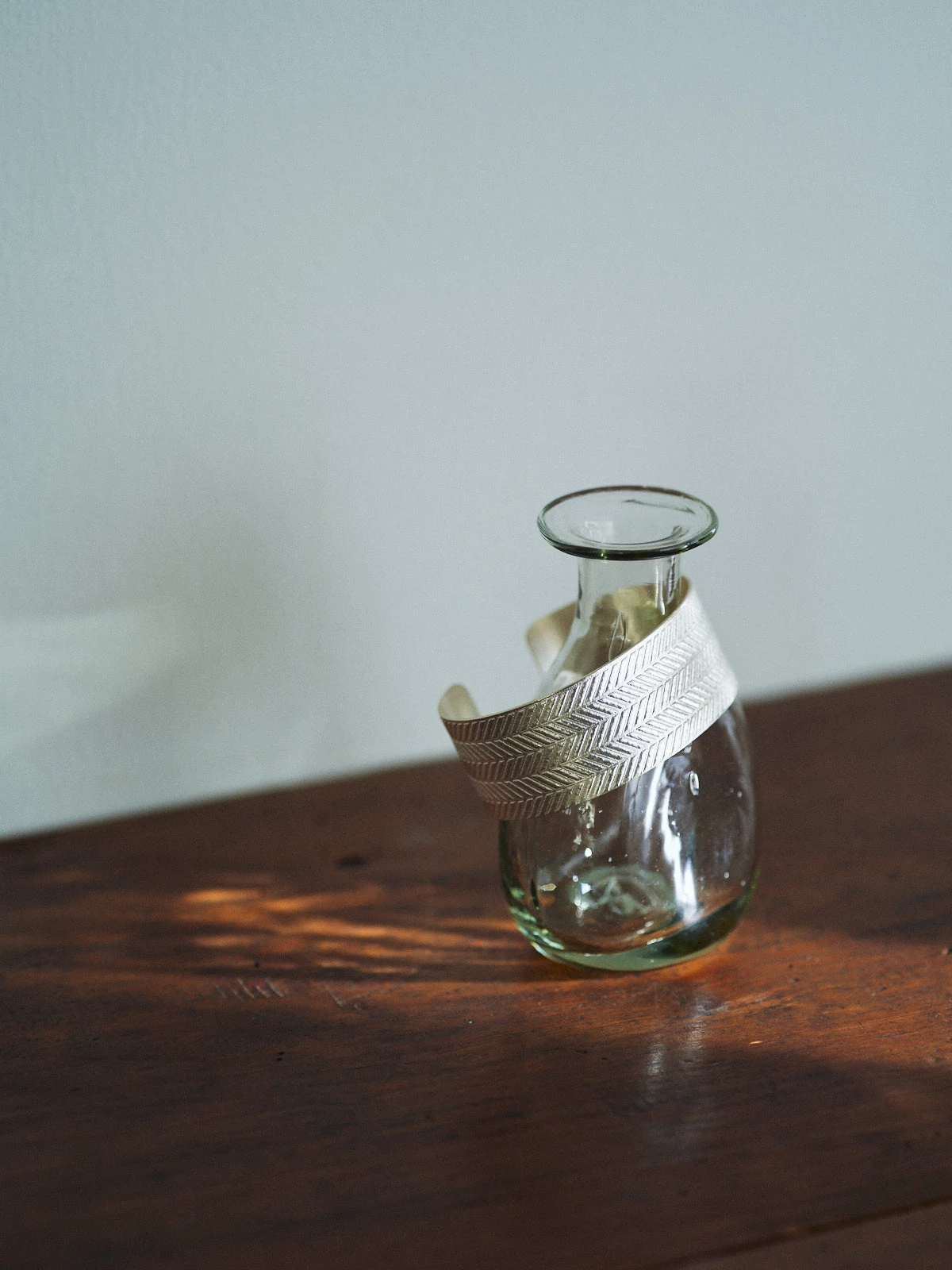 Fog Linen Work Accessories Brass Silver Plated Wide Bracelet Herringbone 3 Fog Linen Work Accessories Brass Silver Plated Wide Bracelet Herringbone