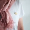 Fog Linen Work Brass Brooch "Bird Cuckoo" Jewellery