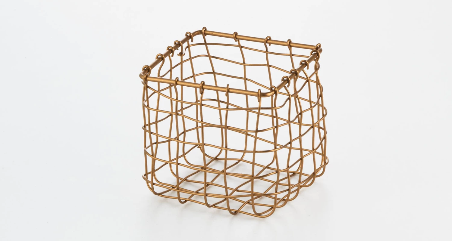 Fog Linen Work Kitchen Accessories Square Brass Basket 4 Fog Linen Work Kitchen Accessories Square Brass Basket