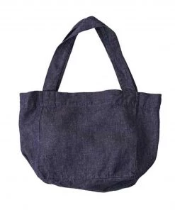 Fog Linen Work Accessories June Tote Bag Denim Navy