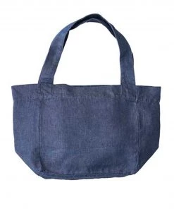 Fog Linen Work Accessories June Tote Bag Denim Blue
