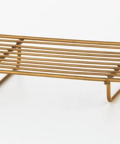 Fog Linen Work Kitchen Accessories Brass Rectangle Wire Rack 8 Fog Linen Work Kitchen Accessories Brass Rectangle Wire Rack