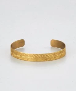 Fog Linen Work Accessories Brass Bracelet (S) Herringbone
