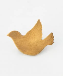 Fog Linen Work Brass Brooch "Bird Cuckoo" Jewellery