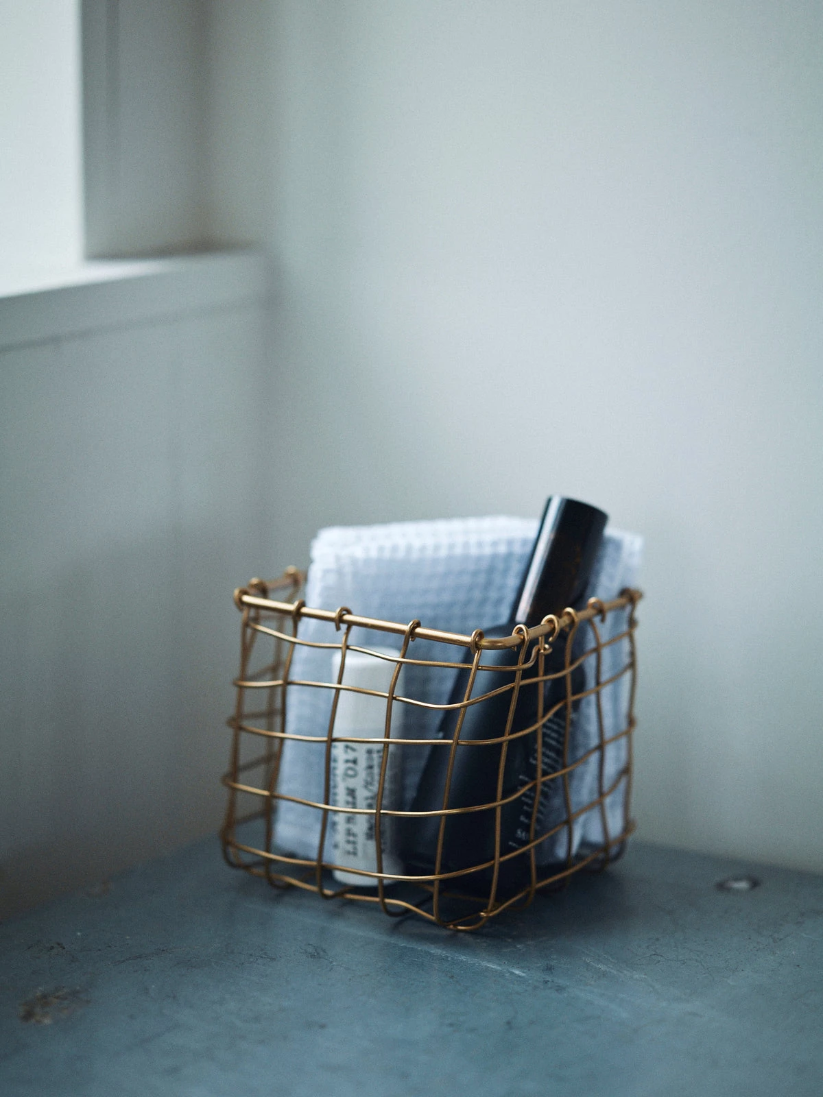 Fog Linen Work Kitchen Accessories Square Brass Basket 5 Fog Linen Work Kitchen Accessories Square Brass Basket