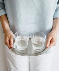 Fog Linen Work Steel Tray Oval Small Trays & Cutlery