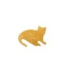 Fog Linen Work Jewellery Brass Brooch "Cat Trixie"