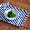 Fog Linen Work Linen Trays Linen Tray L Blue White Stripes