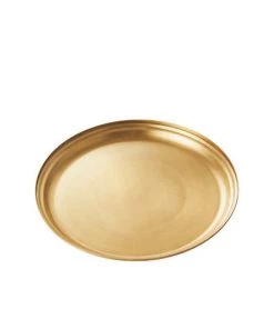 Fog Linen Work Brass Serving Tray Round L Trays & Cutlery