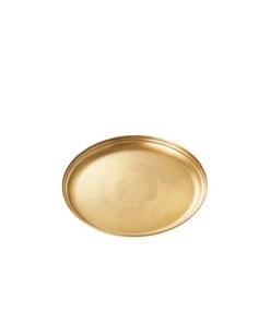 Fog Linen Work Brass Serving Tray Round M