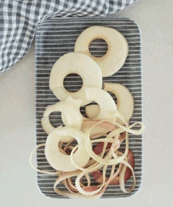 Fog Linen Work Linen Tray S Grey White Stripes Linen Trays