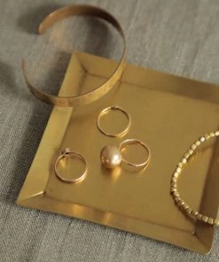 Fog Linen Work Brass Plate Square