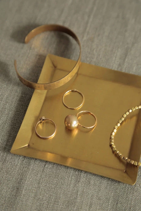 Fog Linen Work Brass Plate Square 4 Fog Linen Work Brass Plate Square