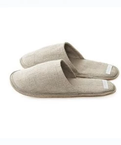 Fog Linen Work Linen Slippers Natural Bed & Bath