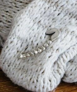 Fog Linen Work Silver Safety Pin With Bells Small