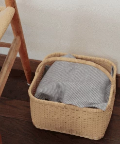 Fog Linen Work Linen Kitchen Cloth Grey White Stripes