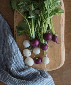 Fog Linen Work Linen Kitchen Cloth Grey White Stripes