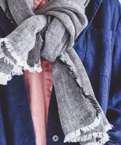 Fog Linen Work Scarves & Hats Tuz Scarf Herringbone