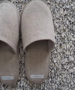 Fog Linen Work Linen Slippers Natural Bed & Bath
