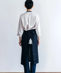 Fog Linen Work Full Apron Navy