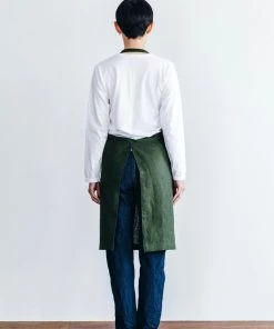 Fog Linen Work Kitchen & Table Linen Daily Apron Green Laurel