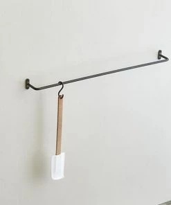 Fog Linen Work Iron Towel Bar Medium Bath Accessories