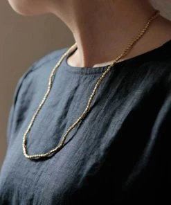 Fog Linen Work Brass Beads Necklace S Jewellery