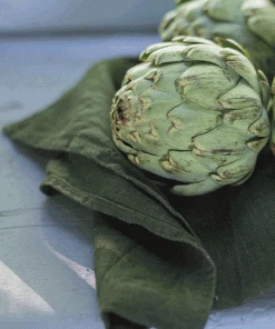 Fog Linen Work Kitchen & Table Thick Linen Kitchen Cloth Dark Green