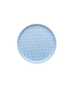 Fog Linen Work Linen Trays Linen Tray Round Egg Blue