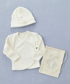 Fog Linen Work Organic Cotton Baby Cap & Cardigan