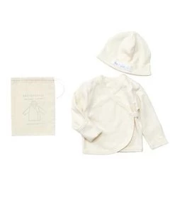 Fog Linen Work Organic Cotton Baby Cap & Cardigan