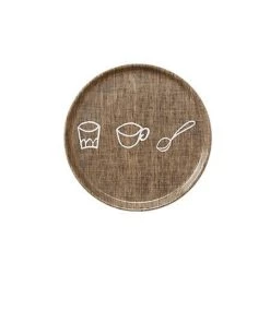 Fog Linen Work Linen Tray Round Cutlery