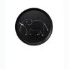 Fog Linen Work Linen Tray Round Elephant Black Linen Trays