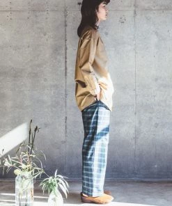 FOG LINEN WORK EUROPE Chandra Easy Pants Tartan Check Women's Clothing