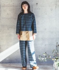 FOG LINEN WORK EUROPE Chandra Easy Pants Tartan Check Women's Clothing