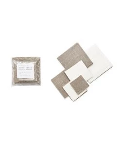Fog Linen Work Do-it-Yourself Linen Remnant Set 100g Natural & White