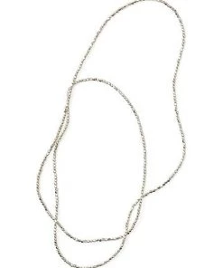 Fog Linen Work Silver Plated Beads Necklace L Jewellery