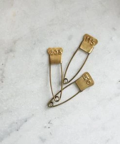 Fog Linen Work Brass Pin With Numbers Accessories