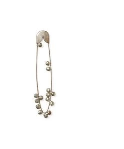 Fog Linen Work Silver Safety Pin With Bells Medium Accessories