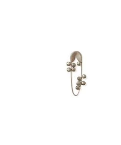 Fog Linen Work Silver Safety Pin With Bells Small