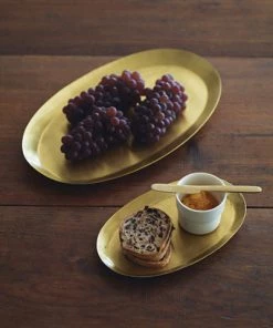 Fog Linen Work Brass Serving Tray Oval S Trays & Cutlery
