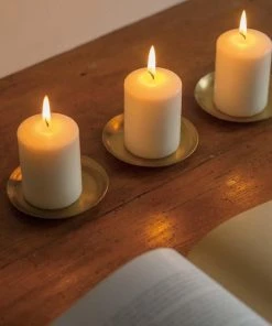 Fog Linen Work Brass Plate Round Small