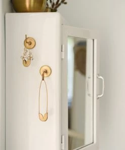 Fog Linen Work Brass Safety Pin With Bells Medium