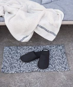 Fog Linen Work Bed & Bath Linen Slippers Graphite 11 Fog Linen Work Bed & Bath Linen Slippers Graphite