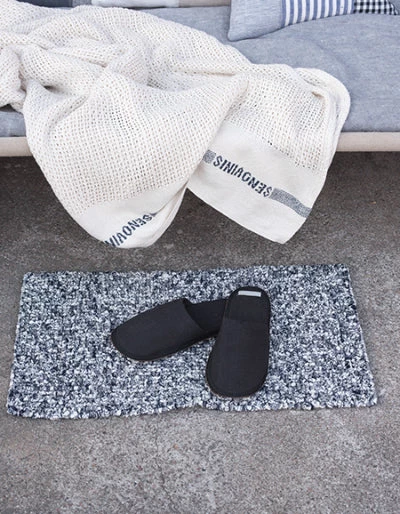 Fog Linen Work Bed & Bath Linen Slippers Graphite 6 Fog Linen Work Bed & Bath Linen Slippers Graphite