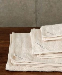 FOG LINEN WORK EUROPE Bed & Bath Herringbone Cotton Towel S