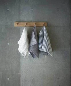 Fog Linen Work Chambray Linen Towel M "Grey" Bed & Bath