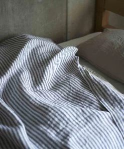Fog Linen Work Chambray Linen Blanket