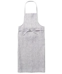 Fog Linen Work Full Apron Grey White Stripes Kitchen & Table